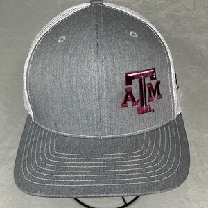 Texas A&M Maroon Logo Gray Trucker Hat